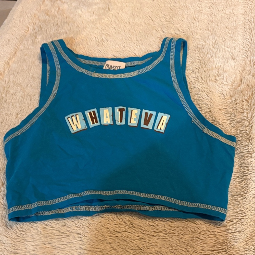 Princess Polly Blue Crop Top